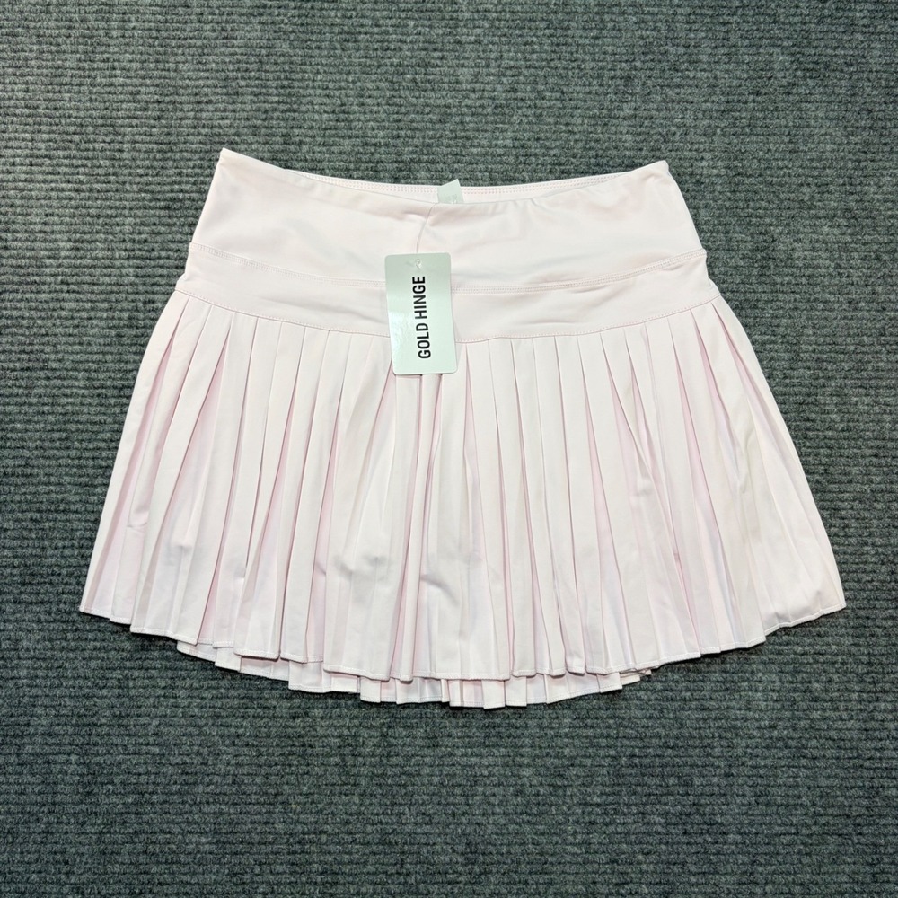 Goldhinge Pleated Tennis Skort Light Pink Athletic Golf Skirt Womens Large NWT